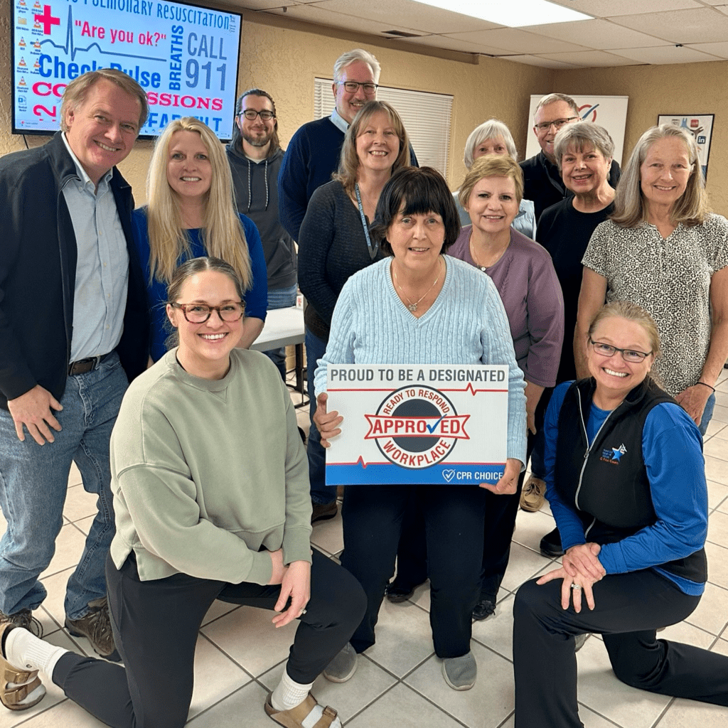 Jessica Vasicko posing with clients at CPR Choice Colorado Springs Training Center