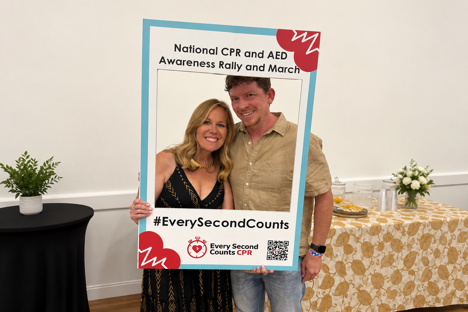 Travis and Cheryl Smith at the National CPR and Awareness Rally and March 2026