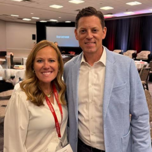 CPR Choice owner Cheryl Smith with Heartstream President Ryan Landon at the 2026 Heartstream AED Distributor Conference in New Orleans