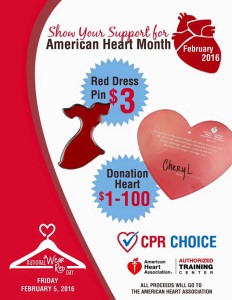 Wear Red - American Heart Month is February
