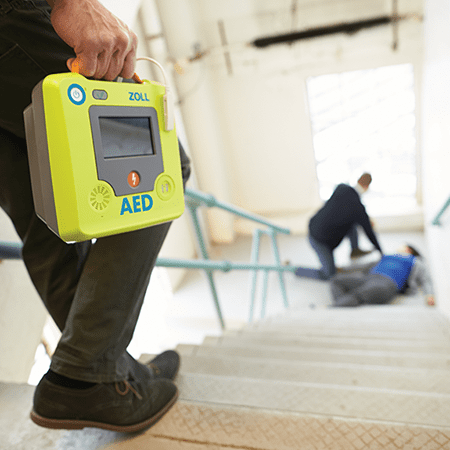 Grad the AED to save a life!