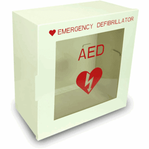 CPR Basics AED Wall Cabinet, Medium, Gray (Non-Alarmed)