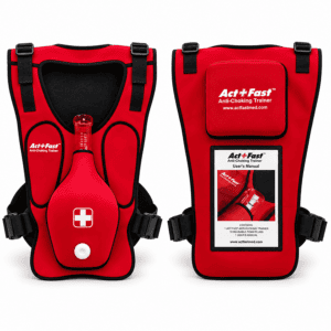 ACT FAST Anti-Choking Trainer – Red with 10 Reusable Foam Plugs